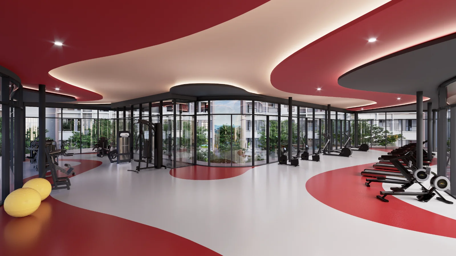 The Queenswoodz momentum Studio gym, artist's impression